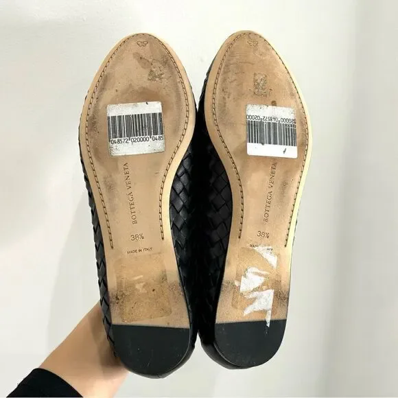 Bottega Veneta $670 Napa Intrecciato Ballet Flats in black - Picture 9 of 11